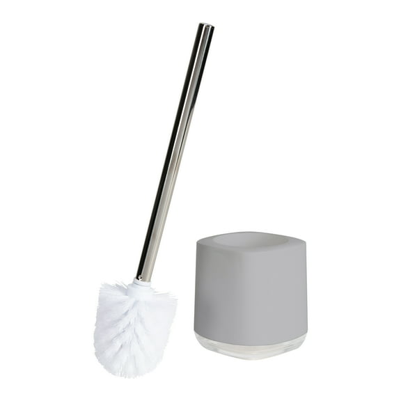 Bath Bliss Luxury Plastic Toilet Brush Holder in Gray