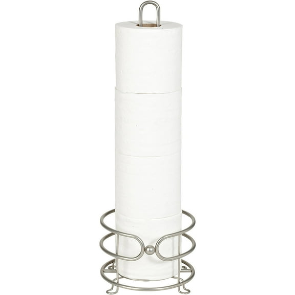 Bath Bliss Marble Ball Freestanding Toilet Paper Reserve, Satin