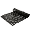 thumbnail image 1 of Bath Bliss Matte Black PVC Bath Rug, 1.33' x 2.35', Self-Draining, 1 of 6