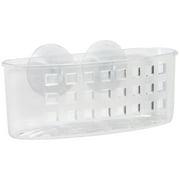 Bath Bliss Medium Suction Cup Plastic Shower Organizer, Clear