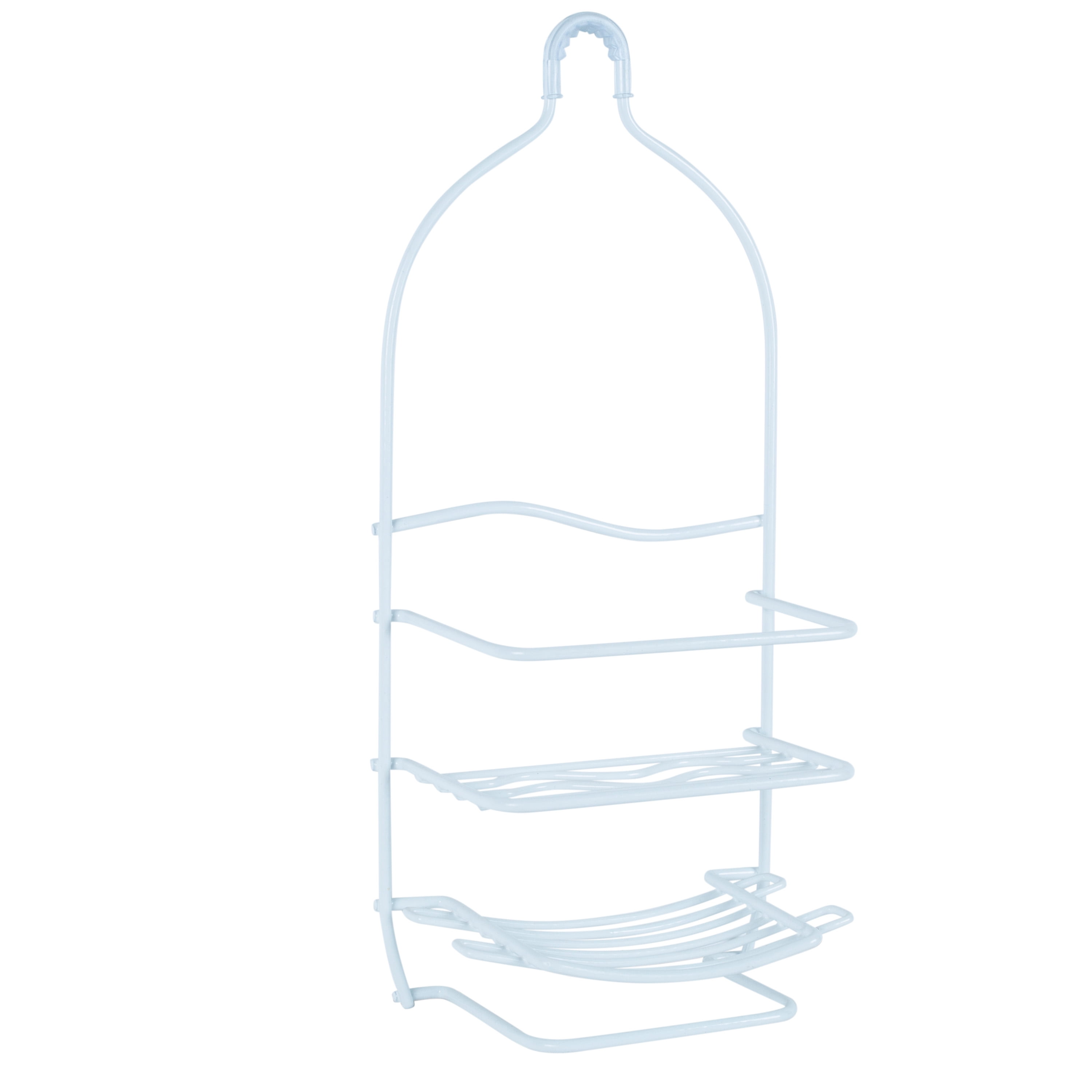Bath Bliss Metal Shower Caddy, White