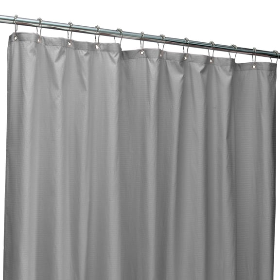 Bath Bliss Microfiber Soft Touch Dash Design Shower Curtain Liner HGrey