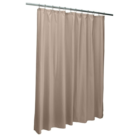 Bath Bliss Microfiber Soft Touch Dash Design Shower Curtain Liner in Taupe