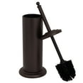 thumbnail image 1 of Bath Bliss Oil-Stained Bronze Toilet Brush & Holder, 1 of 6