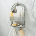 thumbnail image 1 of Bath Bliss Plastic Shower Caddy, Gray, 1 of 9