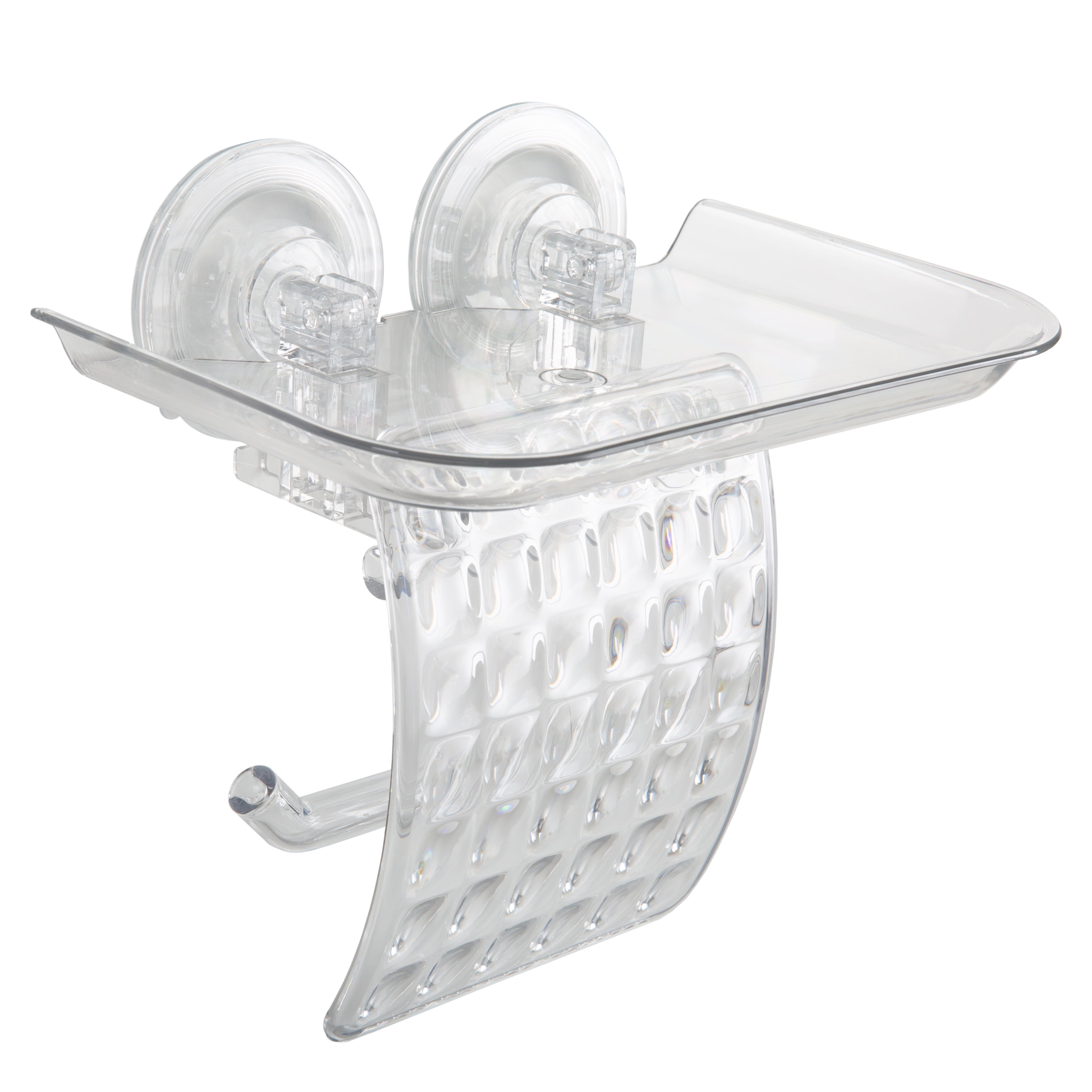 Bath Bliss Power Locking Suction Soap Dish - Clear, Shower-mounted