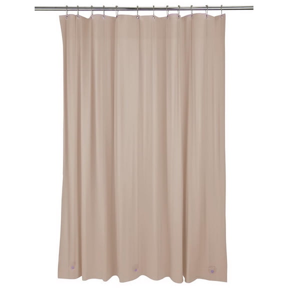 Bath Bliss Premium Shower-Curtain Liner, Taupe
