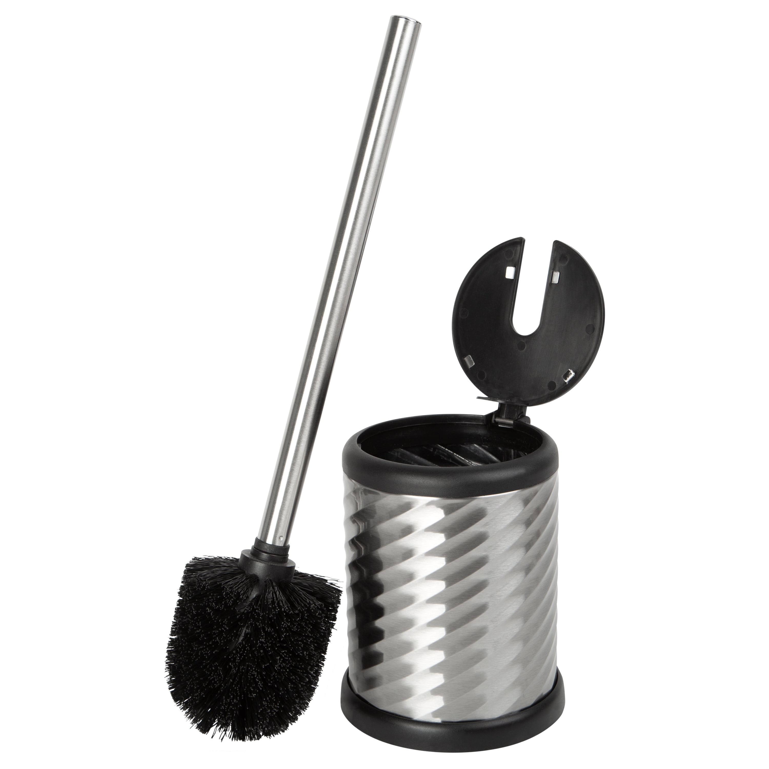 Huji Home Products. Stainless Steel Toilet Paper Canister and Toilet Brush  Case Holder Set - HJ369