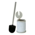 thumbnail image 1 of Bath Bliss Self Closing Lid Toilet Brush and Holder in Terz White, 1 of 8