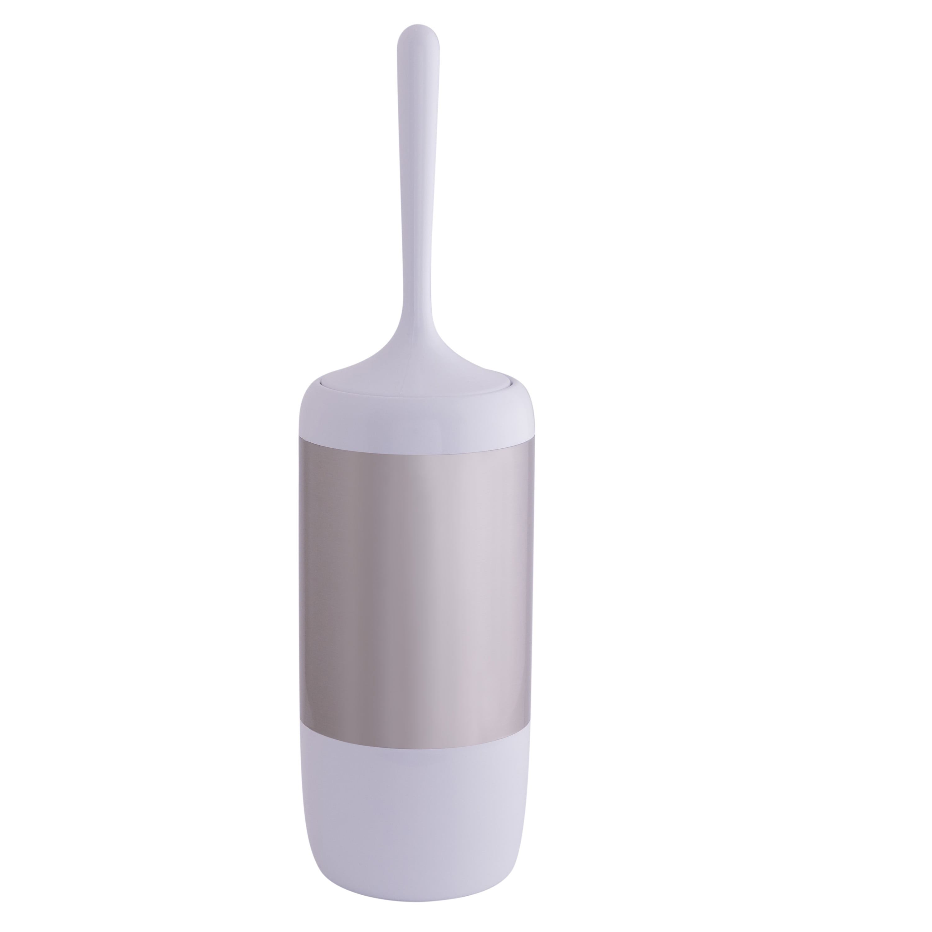 White Matte Stainless Steel Toilet Brush and Holder