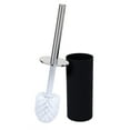 thumbnail image 1 of Bath Bliss Soft Touch Toilet Brush Set in Matte Black, 1 of 6