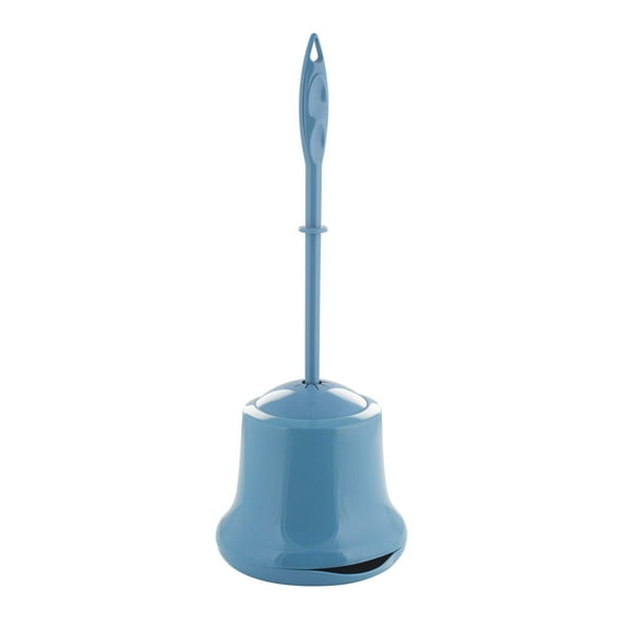 Bath Bliss Toilet Brush and Holder with Vented Base, Blue