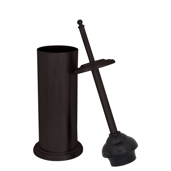 Bath Bliss Toilet Plunger with Decorated Rim, Oil Stained Bronze Finish