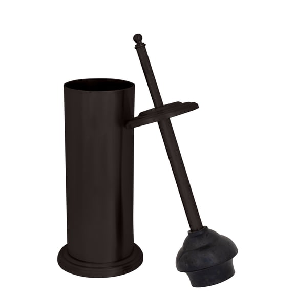 Bath Bliss Toilet Plunger with Decorated Rim, Oil Stained Bronze Finish