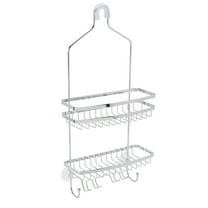 Bath Bliss Venice 2 Shelf Metal Shower Caddy, Chrome