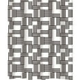thumbnail image 1 of Bath Bliss White/Black Woven Stripes Design PE and EVA Shower Curtain, 70" x 72", 1 of 5