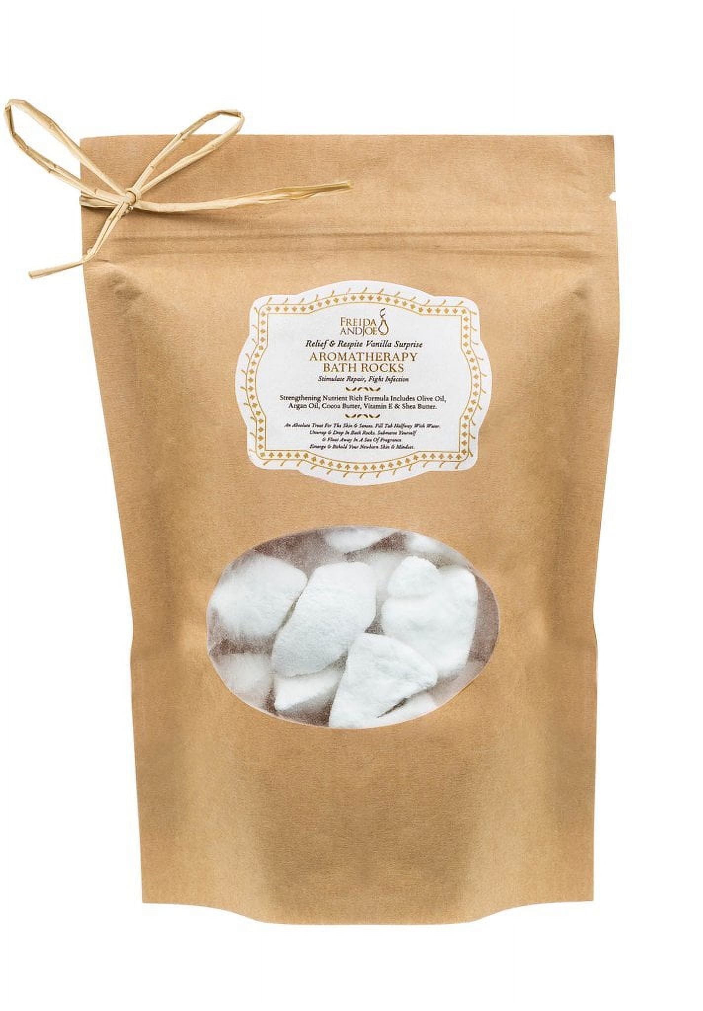 Bath and Body Gift Set for Her 250g Aromatherapy Vanilla Bath Rocks for Women Enriched with Argan Oil, Olive Oil, Coca Butter, Shea Butter, and Vitamin E