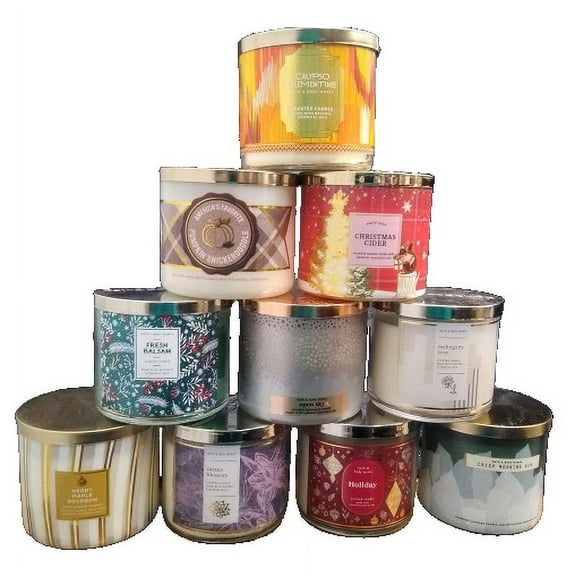 Bath & Body Works 14.5 Oz Assorted Scented Container Candles, Pack of 3