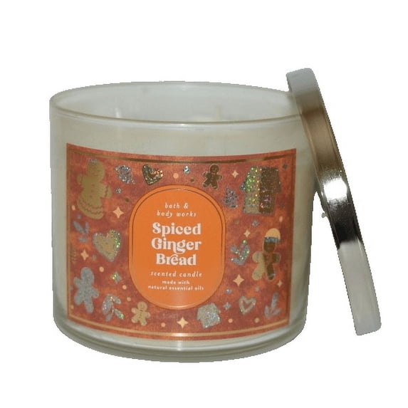 Bath & Body Works 14.5 Oz SPICED GINGERBREAD Scented 3-Wick Candle with 45 H Burn Time