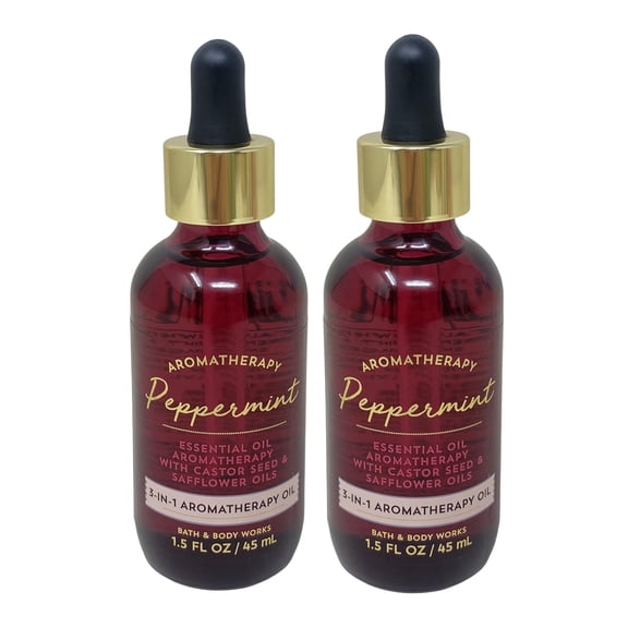 Bath & Body Works 2 Aromatherapy Peppermint 3-in-1 Essential Oil