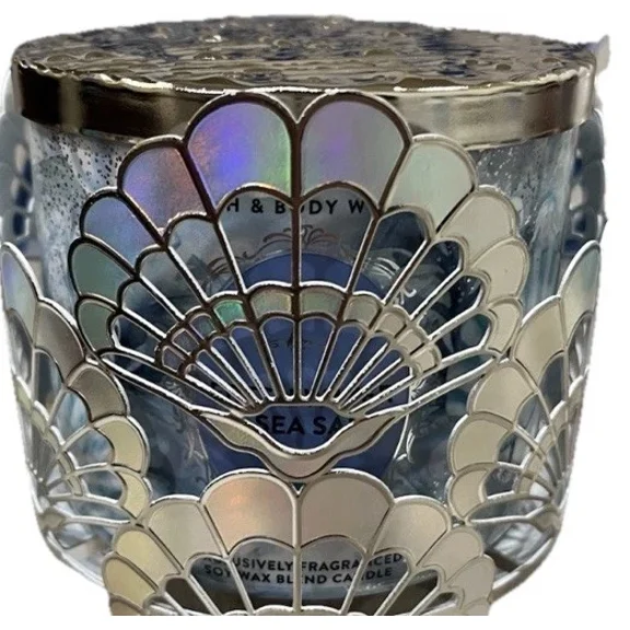 Bath & Body Works 3-Wick Candle Holder Opalescent Seashells
