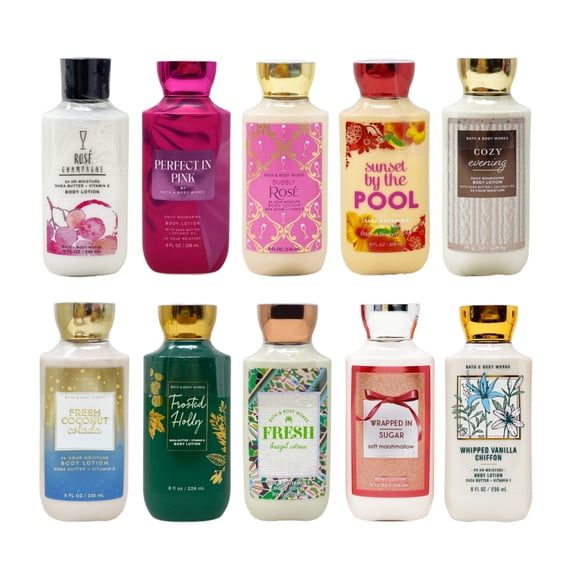 Bath & Body Works 4 Pack Assorted Body Lotions (8 fl oz / 236 mL Each)