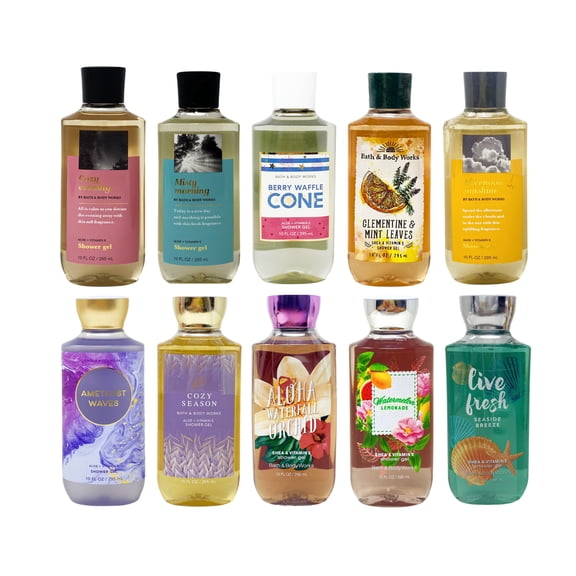 Bath & Body Works 4 Pack Assorted Shower Gels (10 fl oz / 295 mL Each)