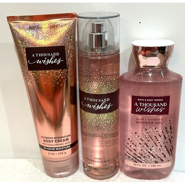 Bath & Body Works A Thousand Wishes Trio Set (Body Cream, Body Mist