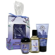 Bath & Body Works AROMATHERAPY SLEEP LAVENDER VANILLA Mini Gift Set Travel Size - Body Wash & Foam Bath, Body Cream, PocketBac Hand Sanitizer arranged in cello with a decorative wraparound