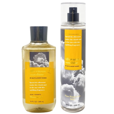 Bath & Body Works Afternoon Sunshine Duo Gift Set - Includes 8 fl oz / 236 mL Fine Fragrance Mist and 10 fl oz / 295 mL Shower Gel