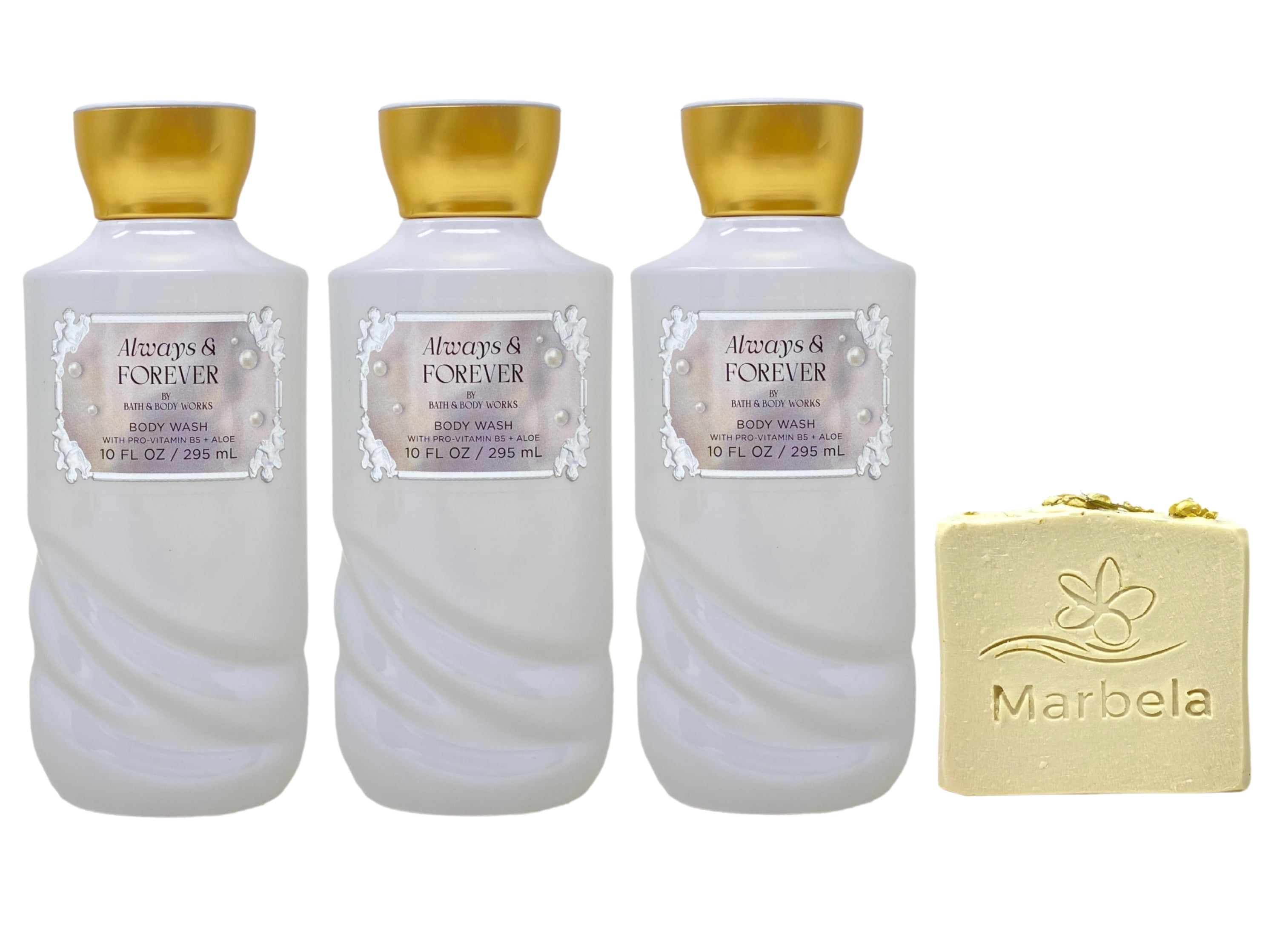 Bath & Body Works Always & Forever 3 Body Washes with a Wild Jasmine Bar Soap