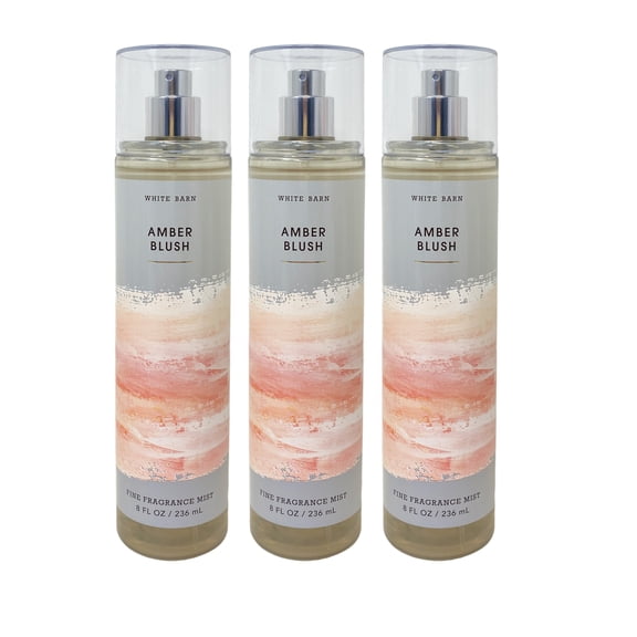 Bath & Body Works Amber Blush - 3 Fine Fragrance Mists (8 fl oz / 236 mL Each)