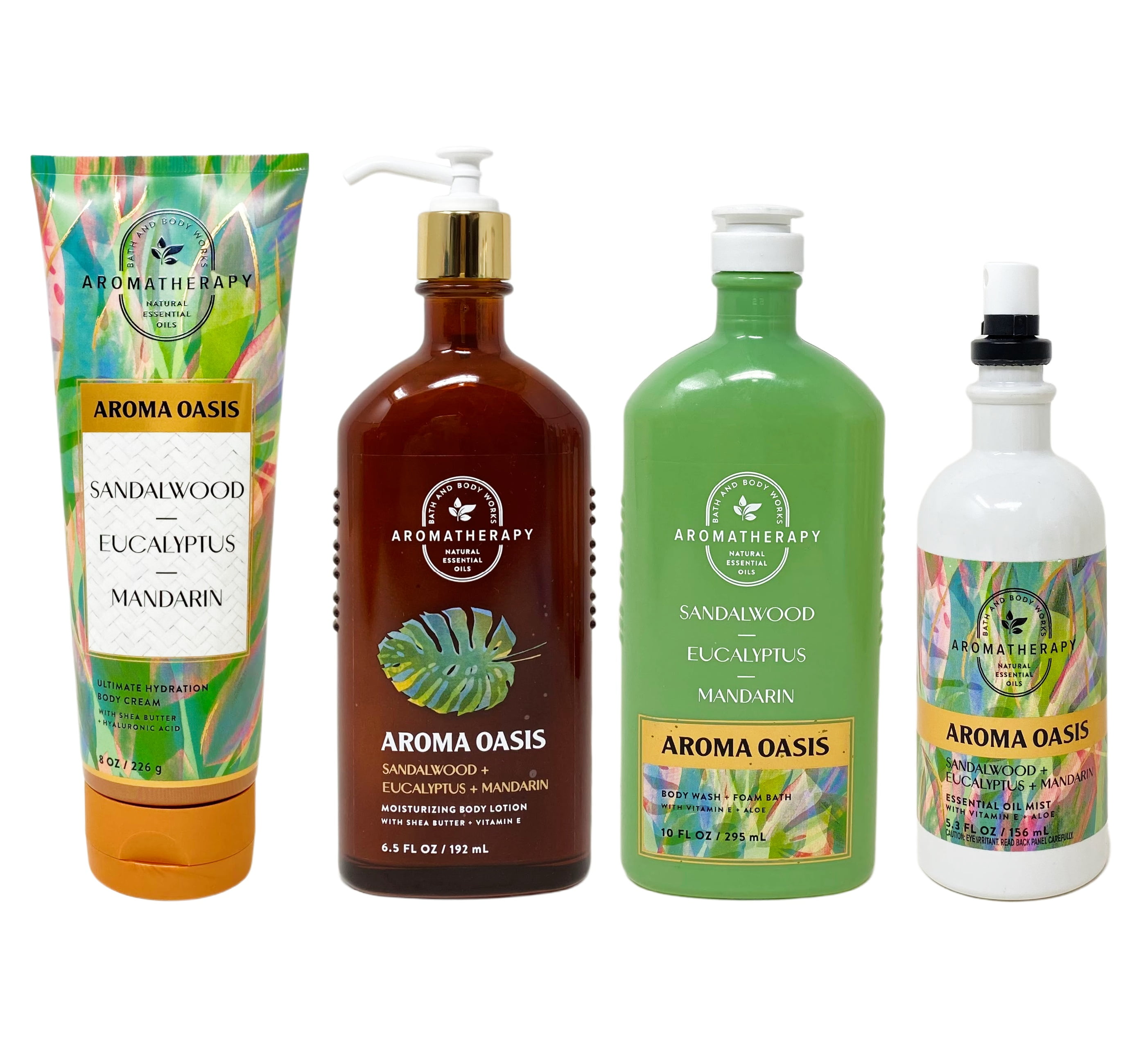Bath & Body Works Aromatherapy AROMA OASIS SANDALWOOD + EUCALYPTUS + MANDARIN Deluxe Gift Set