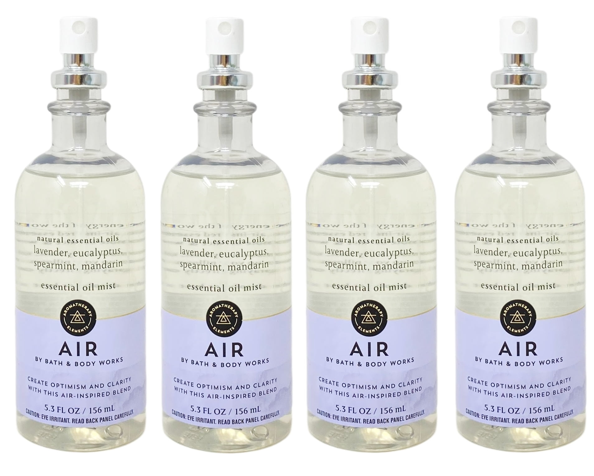 Bath & Body Works Aromatherapy Air Lavender, Eucalyptus, Spearmint, Mandarin 4 Essential Oil Mist