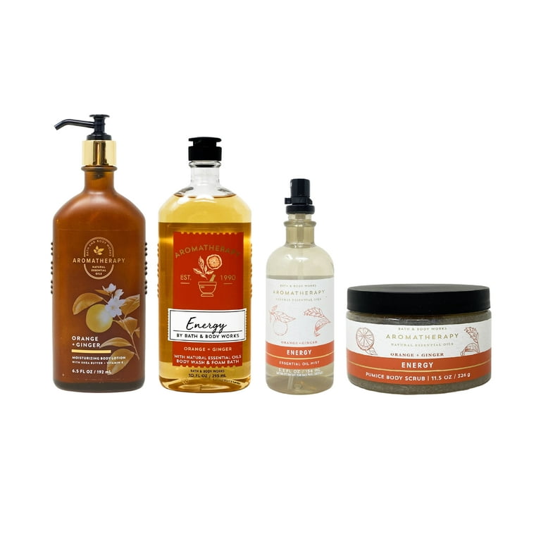 Bath and Body Works Aromatherapy Energy Orange + Ginger 4 Piece