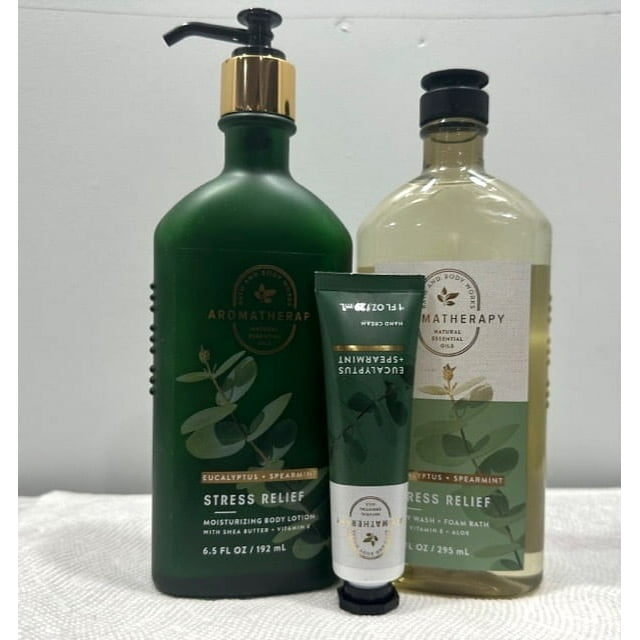 Bath & Body Works Aromatherapy Eucalyptus Spearmint Body Care (Body Lotion, Body Wash and Hand