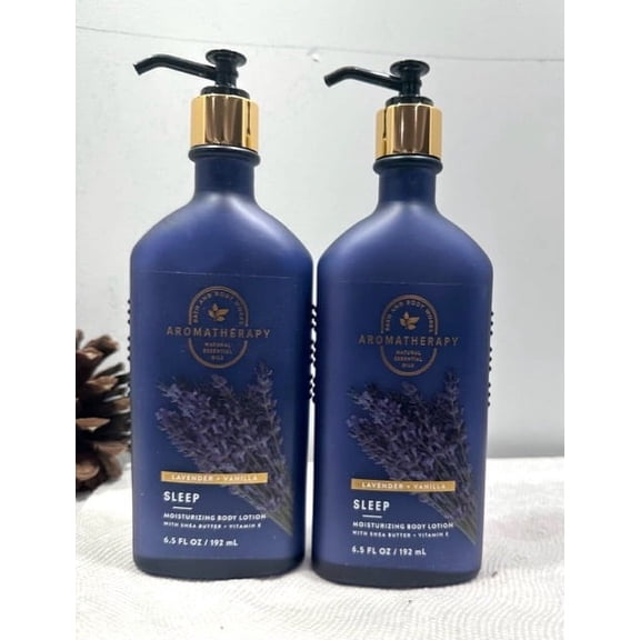 Bath & Body Works Aromatherapy Sleep Lavender & Vanilla Body Lotion, 6.5 fl oz (Pack of 2)