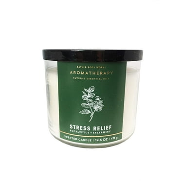 Bath & Body Works, Aromatherapy Stress Relief 3-Wick Candle, Eucalyptus Spearmint