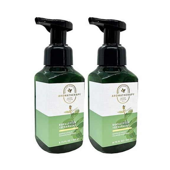 Bath & Body Works Aromatherapy Stress Relief Eucalyptus Spearmint Gentle Foaming Hand Soap 8.75 fl.oz (Pack of 2)