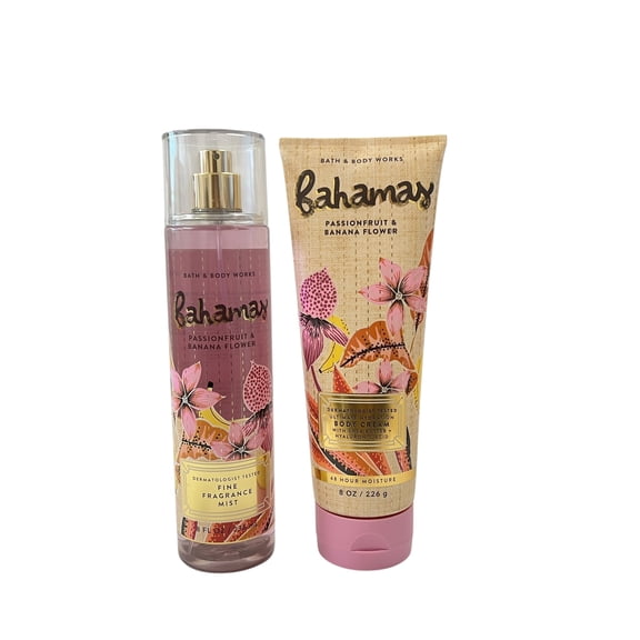 Bath & Body Works Bahamas Passionfruit & Banana Flower Mist & Body Cream