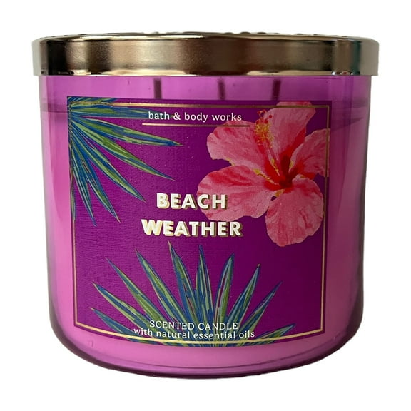 Bath & Body Works Beach Weather Scented 3 Wick Candle 14.5 oz