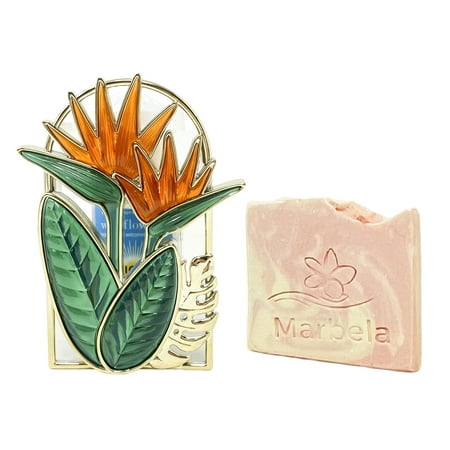 Bath & Body Works Bird Of Paradise Nightlight Wallflowers Fragrance Plug with a Marbela Himalayan Salts Springs Sample Soap