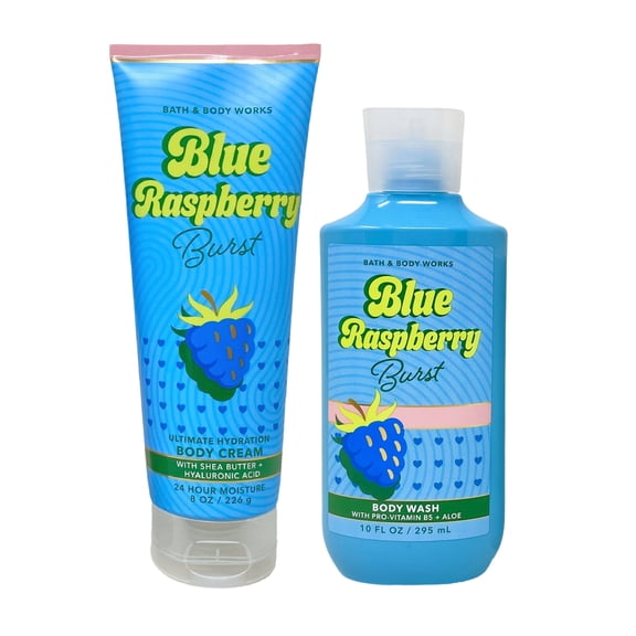 Bath & Body Works Blue Raspberry Burst - Ultimate Hydration Body Cream and Body Wash
