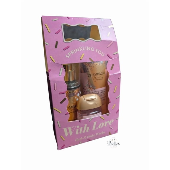 Bath & Body Works Body Care Mini Gift Set Champagne Toast 3-piece