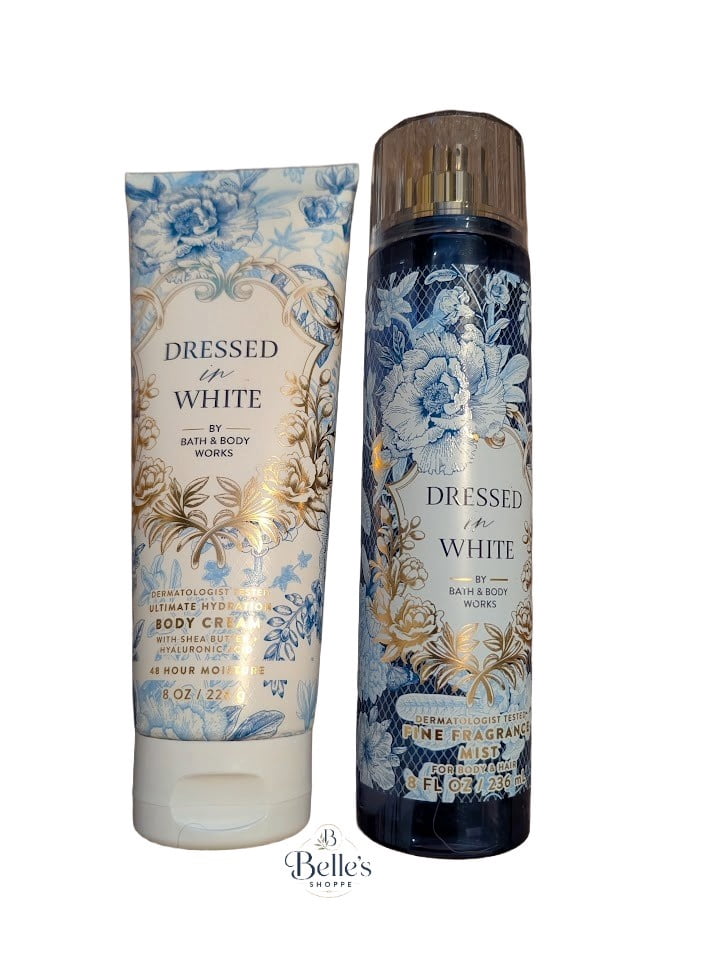 Bath & Body Works Body Care Set Dressed in White 2-pack, Size: Full, Blue