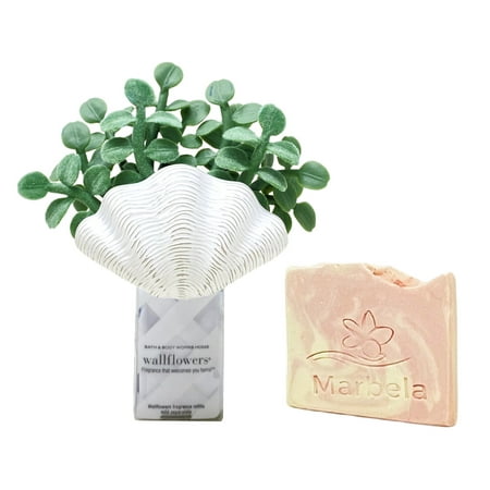 Bath & Body Works Botanical Shell Wallflowers Fragrance Plug with a Marbela Himalayan Salts Springs Sample Soap