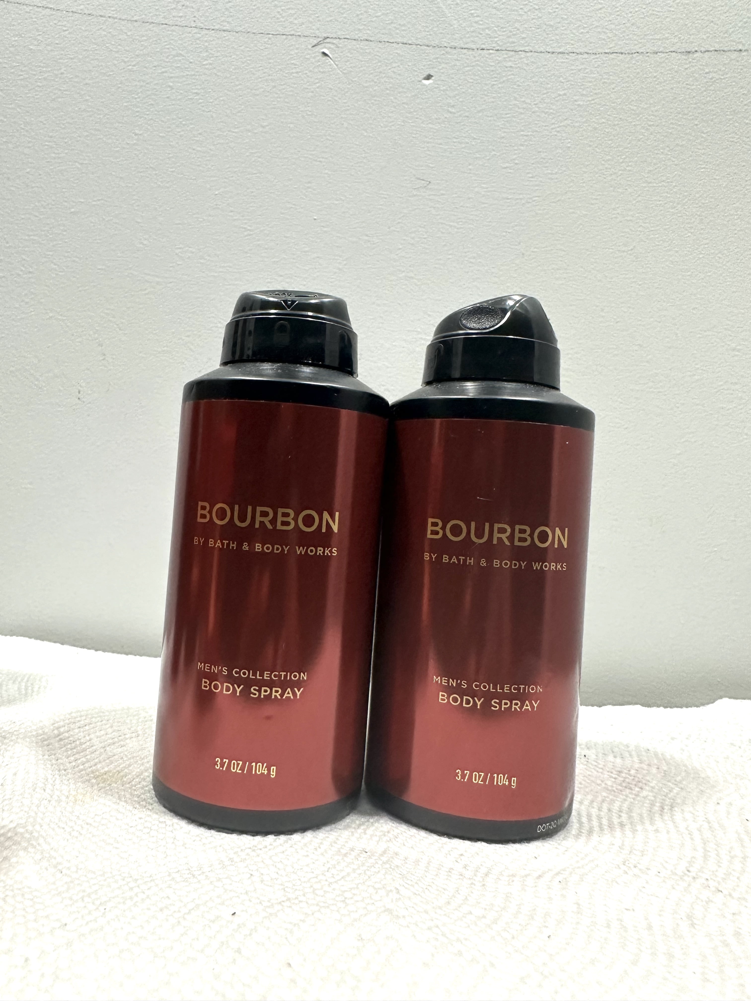 Bath & Body Works Bourbon Men's Collection Body Spray 3.7 oz Lot of 2