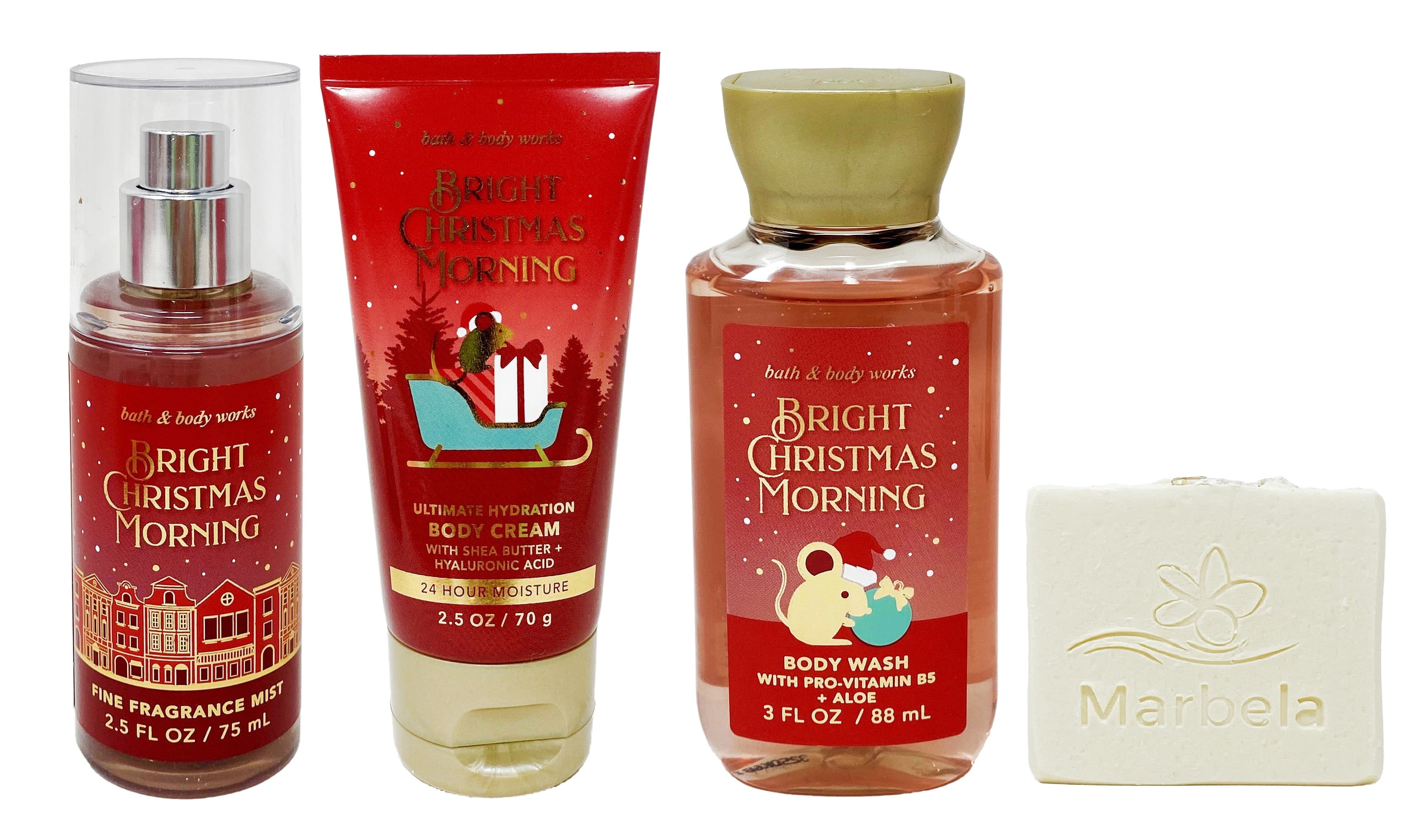 Bath & Body Works Bright Christmas Morning Trio Gift Set Travel Size Fine Fragrance Mist
