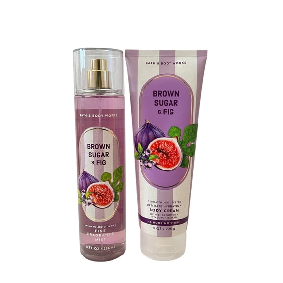 Bath & Body Works Brown Sugar & Fig Mist & Body Cream Set