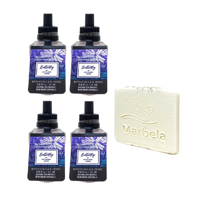 Bath & Body Works Butterfly 4 Pack Wallflowers Home Fragrance Refills